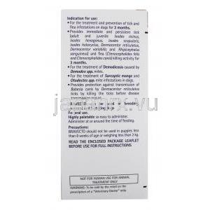 ブラベクト フルララネル 250mg 小型犬用チュアブル錠,使用方法,製造元：MSD animal health