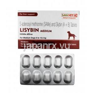 リジビン 10 錠 225mg / 24mg (中型犬用), 箱, シート