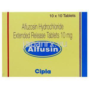 アルフゾシン （ウロザトラル　ジェネリック）, Alfusin, 10mg 錠 (Cipla)