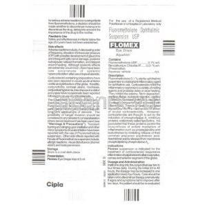 フルオロメトロン, Flomex,  0.1% w/v  5ML 点眼薬 (Cipla) 情報シート1