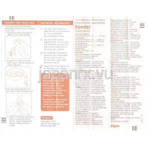 フルチカゾン(フルナーゼジェネリック), Flomist, 50μｇ100mdi (Cipla) 情報シート2