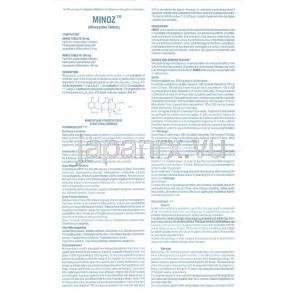 ミノサイクリン塩酸塩（ミノシンジェネリック）, Minoz, 100mg 錠 (Ranbaxy) 情報シート1