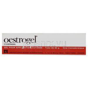 エストラジオールジェル（ジェネリックエストレース）, Oestrogel.  80gm, ジェルチューブ(Solvay)
