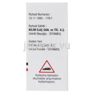 インフレーズド,ジクロフェナク点眼薬, 5ml, 0.1%, ビリムファーマ, 箱裏面情報