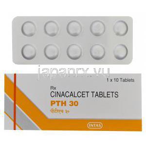 PTH 30　センシパージェネリック、シナカルセト 30mg 箱