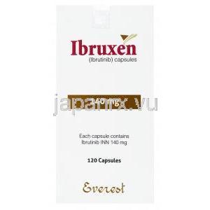 イブルクセン, イブルチニブ  140mg 120カプセル, エベレスト製薬, 箱表面