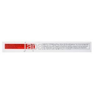 トレティヴァ- 40, イソトレチノイン カプセル 40mg, 箱側面