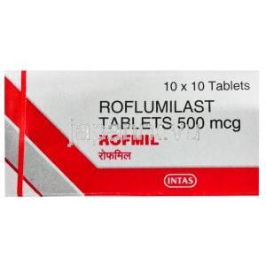 ロフミル, ロフルミラスト 500mcg, 10錠, 製造元：インタスファーマ, 箱表面