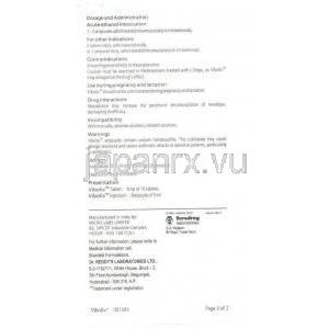 メタドキシン,  Viboliv - DRL 500mg 錠　(Dr Reddy)　情報シート2