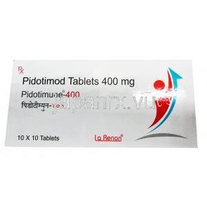 ピドチミューン-400,  ピドチモド 400mg, 10錠, 製造元：La Renon Healtcare, 箱表面