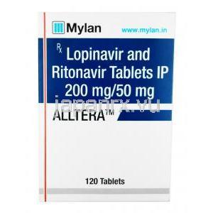 アルテラ Alltera, カレトラ ジェネリック, ロピナビル・リトナビル 配合 錠 (Mylan Pharma)