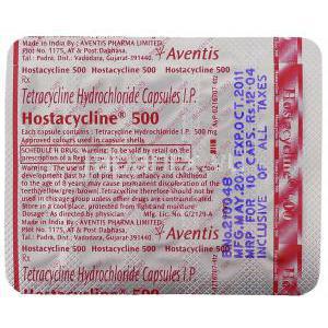 トラサイクリン , Hostacycline, 500 mg 包装