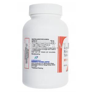 ハイブス エルアール, ロピナビル 200mg / リトナビル 50mg, ボトル側面