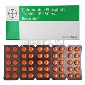 レソキン, クロロキン 250mg, 箱, 錠剤