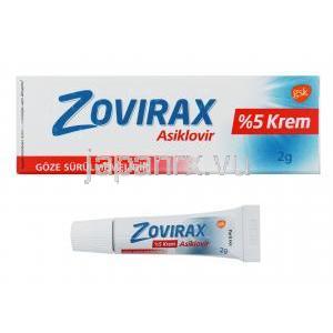ゾビラックス 眼軟膏 2g 5% アシクロビル 箱、チューブ