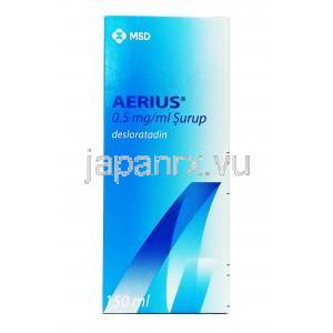 エリアス シロップ (デスロラタジン) 0.5mg/ml 150ml 箱前面