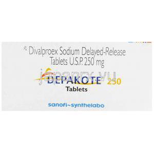 ジバルプロエクスナトリウム, デパコテ Depakote 250mg 錠 徐放剤錠 (Sanofi-Synthelabo) 箱