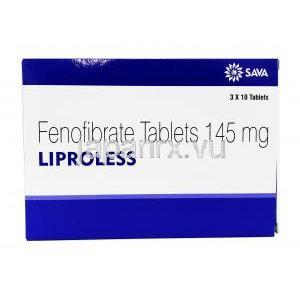 リプロレス, フェノフィブラート, 145 mg 30 錠 , 箱表面