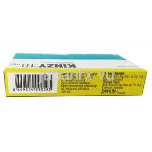 キンジー (ソリフェナシン) 10mg 30 錠  成分