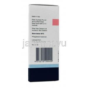 ジスロマック パウダー, アジスロマイシン 200mg/5ml 15ml, 箱側面情報,製造元
