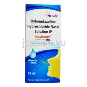 ナソスムース 点鼻薬 (キシロメタゾリン) 0.1% 10ml 箱前面
