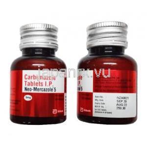 ネオ・メルカゾール (カルビマゾール) 5mg ボトル、成分