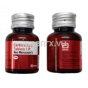 ネオ・メルカゾール (カルビマゾール) 5mg ボトル側面