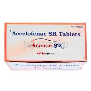 アセナック SR (アセクロフェナク) 200mg 箱上部