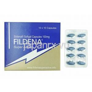 フィルデナ (シルデナフィル) 100mg 箱、カプセル
