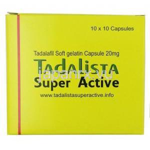 タダリスタ スーパーアクティブ,  タダラフィル 20mg, 箱