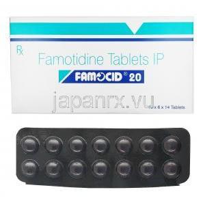 ファモシッド (ファモチジン) 20mg 箱、錠剤