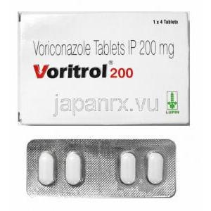 ボリトロール (ボリコナゾール) 200mg 箱、錠剤
