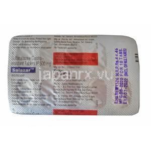 サラザール (スルファサラジン) 500mg 錠剤裏面