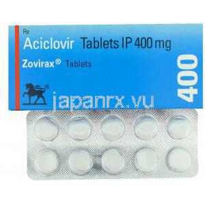 アシクロビル, ゾビラックス, 400MG 錠 (GSK)