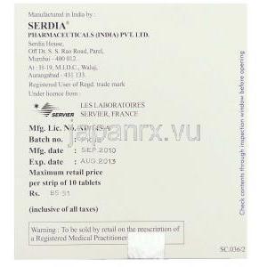 ダフロン ジェネリック,  500MG 錠 (Serdia) 情報