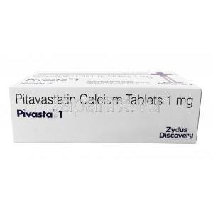 ピバスタ 1, ピタバスタチン 1mg,箱底面