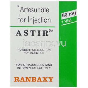 アーテスネート（ファルシゴ ジェネリック）, アルティル Astir 60mg 注射 (Rnbaxy) 箱