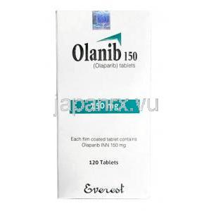 オラニブ, オラパリブ 150mg, 120錠,エベレスト製薬, 箱表面