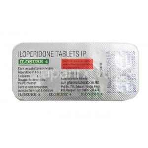 イロシュア (イロペリドン) 4mg 錠剤裏面