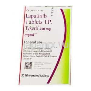 タイケルブ,ラパチニブ 250mg,ノルバティス, 箱情報