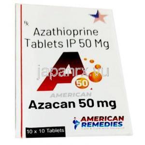 アザカン 50mg, アザチオプリン, 50mg,錠剤, 箱表面