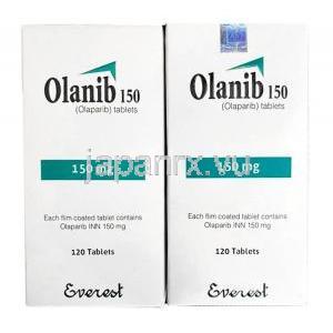 オラニブ, オラパリブ 150mg, 120錠,エベレスト製薬, 箱表面(2箱)