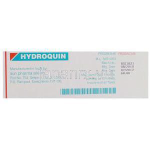 ヒドロキシクロロキン（プラキニル ジェネリック）, ハイドロキン Hydroquin 200mg 錠 (Sun Pharma) 製造