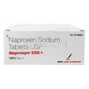 ナプロシン 250 プラス,ナプロキセン 275mg, RPG Life Sciences Ltd, 箱表面