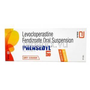 フェンセディル LR 経口懸濁液, レボクロペラスチン 20mg /5ml,100ml, 製造元：Abbott, 箱表面