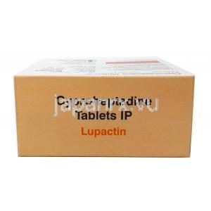 ルパクチン, シプロヘプタジン4mg,錠剤, 製造元：Lupin Ltd, 箱上面