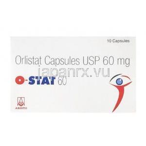 オースタット 60, オルリスタット, 製造元：Aristo Pharmaceuticals,箱表面