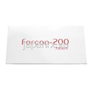 フォルカン,フルコナゾール 200mg , 製造元：Cipla, 箱上面