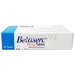 ベタサーク,ベタヒスチン 16mg,製造元： Abbott, 箱上面