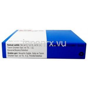 コディオバン, バルサルタン 160mg/ ヒドロクロロチアジド 25mg, 製造元：Novartis, 箱情報,製造元情報